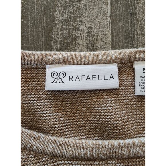 Rafaella Beige Sweater Womens Size Medium Button Detail 3/4 Sleeve - Picture 6 of 9